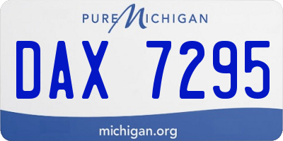 MI license plate DAX7295