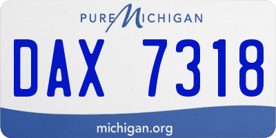 MI license plate DAX7318