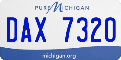 MI license plate DAX7320