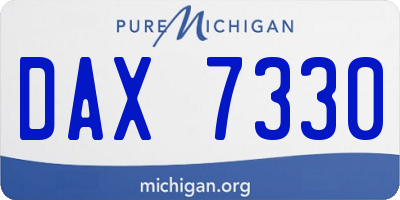 MI license plate DAX7330