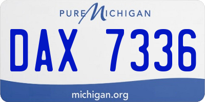 MI license plate DAX7336