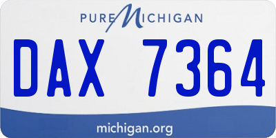 MI license plate DAX7364