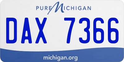 MI license plate DAX7366