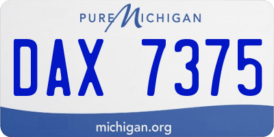 MI license plate DAX7375