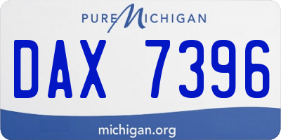 MI license plate DAX7396