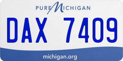 MI license plate DAX7409