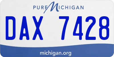 MI license plate DAX7428