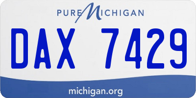 MI license plate DAX7429