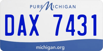 MI license plate DAX7431