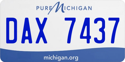 MI license plate DAX7437