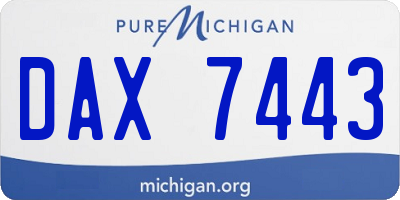 MI license plate DAX7443