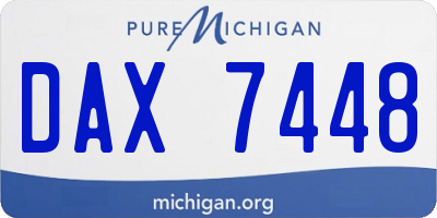 MI license plate DAX7448