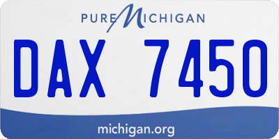 MI license plate DAX7450