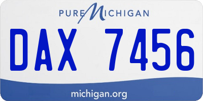 MI license plate DAX7456