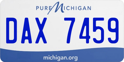 MI license plate DAX7459
