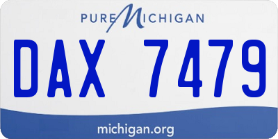 MI license plate DAX7479