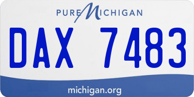 MI license plate DAX7483