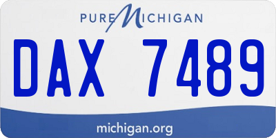 MI license plate DAX7489