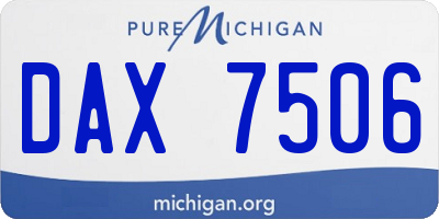 MI license plate DAX7506