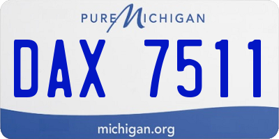 MI license plate DAX7511