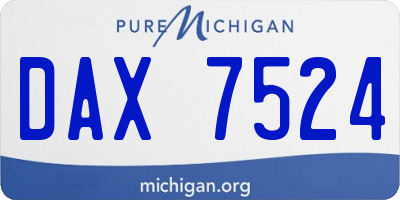 MI license plate DAX7524