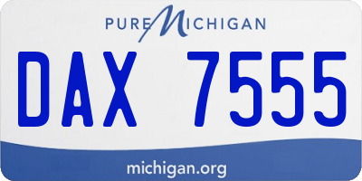 MI license plate DAX7555