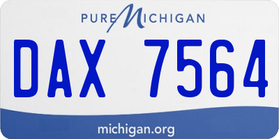 MI license plate DAX7564