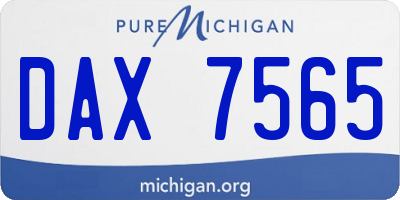 MI license plate DAX7565