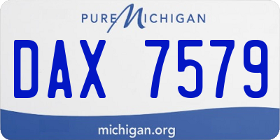 MI license plate DAX7579