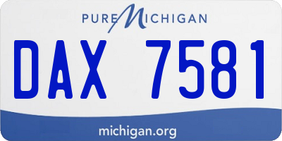 MI license plate DAX7581
