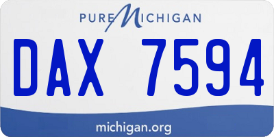 MI license plate DAX7594