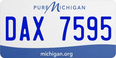 MI license plate DAX7595