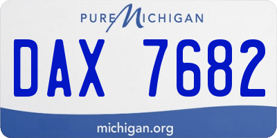 MI license plate DAX7682
