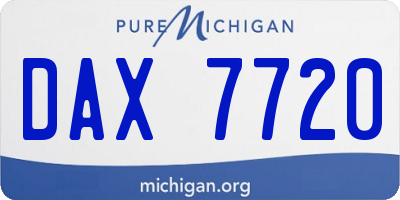 MI license plate DAX7720