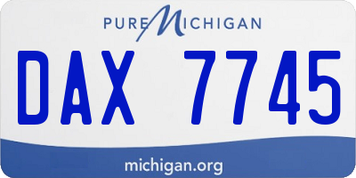 MI license plate DAX7745
