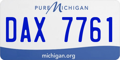 MI license plate DAX7761