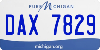 MI license plate DAX7829
