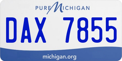 MI license plate DAX7855