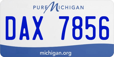 MI license plate DAX7856