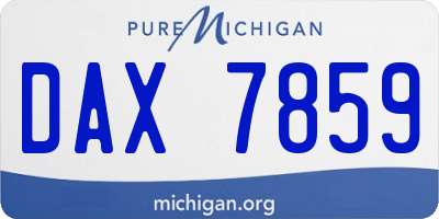 MI license plate DAX7859