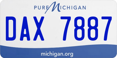 MI license plate DAX7887