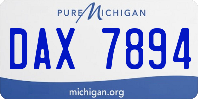 MI license plate DAX7894