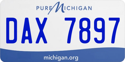 MI license plate DAX7897