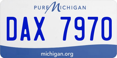 MI license plate DAX7970