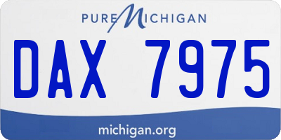 MI license plate DAX7975