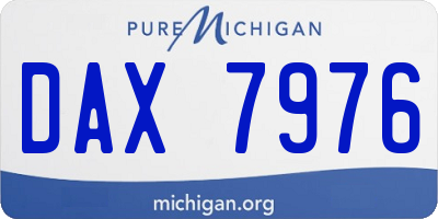 MI license plate DAX7976