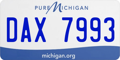 MI license plate DAX7993
