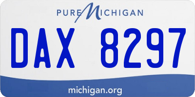 MI license plate DAX8297