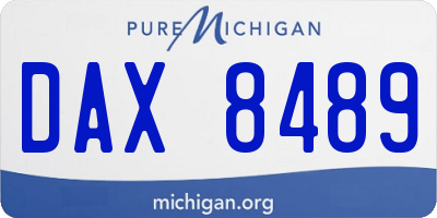 MI license plate DAX8489