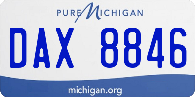 MI license plate DAX8846